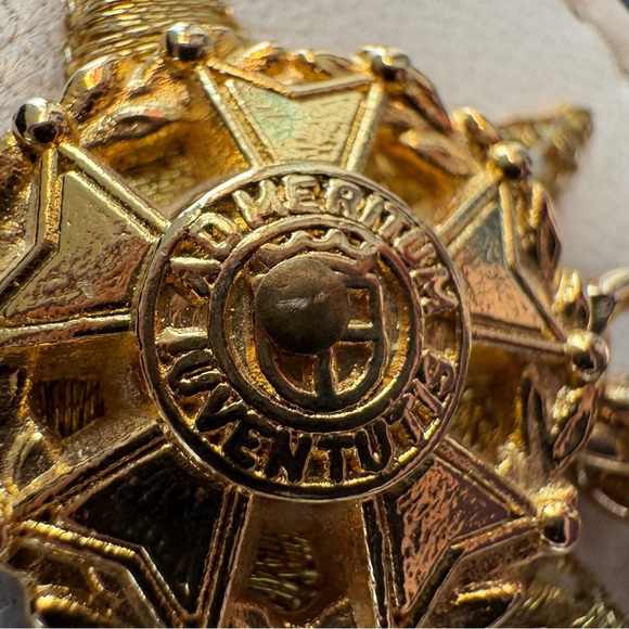 UNIQUE Vintage 1980s Nautical Theme Belt Anchor Gold Accents - Picture 7 of 10